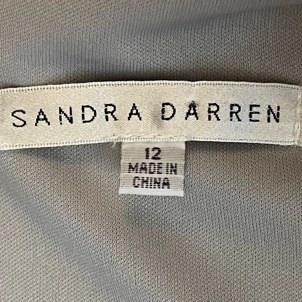 Sandra Darren Gray Bow Dress NWT Size 12_8